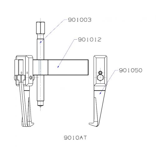 EXTRACTOR FORZA SERIE 9000T DE 3 PATAS